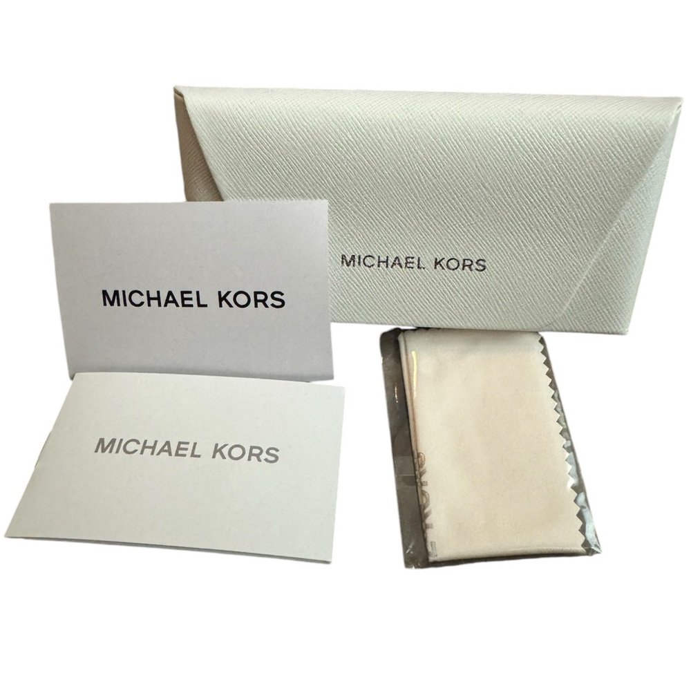 MK glasses case in white with cleaning cloth NWT